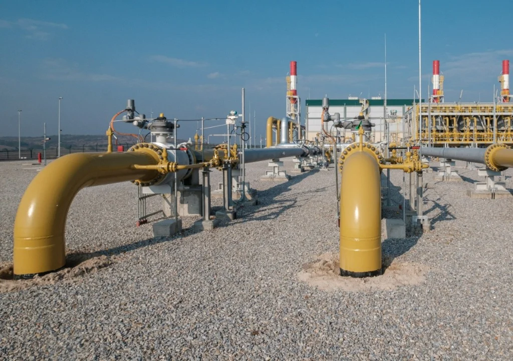 Gas pipeline infrastructure and industrial engineering facility